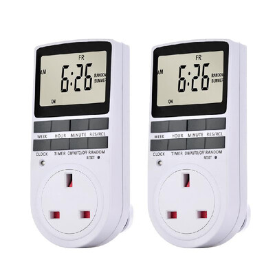 Pack of 2 Digital Plug-in Timer Socket LCD Display 10 Programmable Switching Programs 24 Hours & 7 Days Energy Saving Timer Socket
Pack of 2 Digital Plug-in Timer Socket LCD Display 10 Programmable Switching Programs 24 Hours & 7 Days Energy Saving Timer Socket