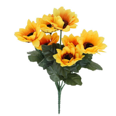 Fake Plastic Artificial Sunflowers Bouquet Office Home Wedding Party Decor