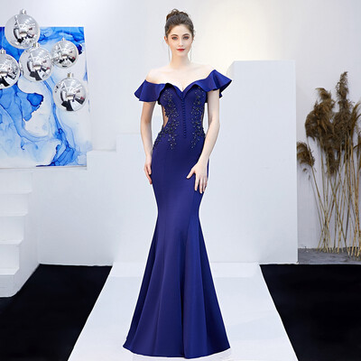 Sexy Off The Shoulder Mermaid Evening Dress Elegant Long Slim Applique Women Bride Toasting Dress
Sexy Off The Shoulder Mermaid Evening Dress Elegant Long Slim Applique Women Bride Toasting Dress