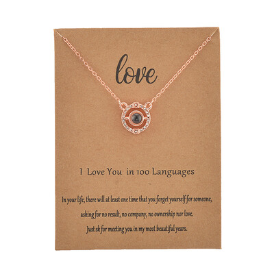 With Card Round 100 Language I love You Necklace For Women Wedding Letter Necklace Jewelry Drop Shipping
With Card Round 100 Language I love You Necklace For Women Wedding Letter Necklace Jewelry Drop Shipping