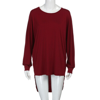 Autumn Women T Shirts Batwing Long Sleeve O-Neck Long T Shirt Women Casual Solid Loose Tshirt Irregular Tops Female
Autumn Women T Shirts Batwing Long Sleeve O-Neck Long T Shirt Women Casual Solid Loose Tshirt Irregular Tops Female