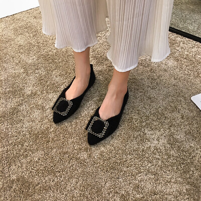 Mingyuanfeng Womens Shoes New Autumn Shoes Korean Edition Fashion Water Drill Square Buckle Shoes Shallow Flat sole Work Single
Mingyuanfeng Womens Shoes New Autumn Shoes Korean Edition Fashion Water Drill Square Buckle Shoes Shallow Flat sole Work Single