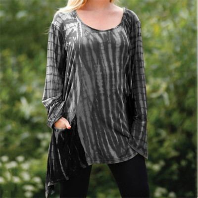 Nomeni Women Long Sleeve Irregular Hem Round Color Gradient Long Sleeve Pocket T-shirt
Nomeni Women Long Sleeve Irregular Hem Round Color Gradient Long Sleeve Pocket T-shirt