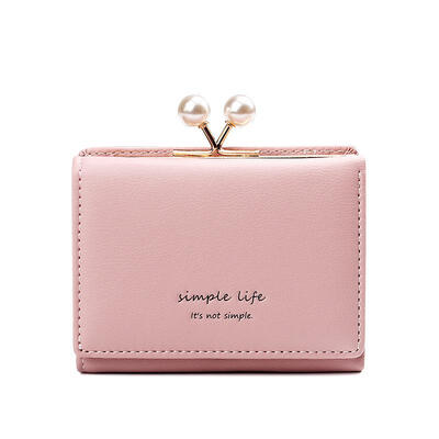 2019 Leather Mini Wallet Ladies Short Three Fold PU Wallet Pearl Adorn Coin Purse Multifunction Card Holders For Student
2019 Leather Mini Wallet Ladies Short Three Fold PU Wallet Pearl Adorn Coin Purse Multifunction Card Holders For Student