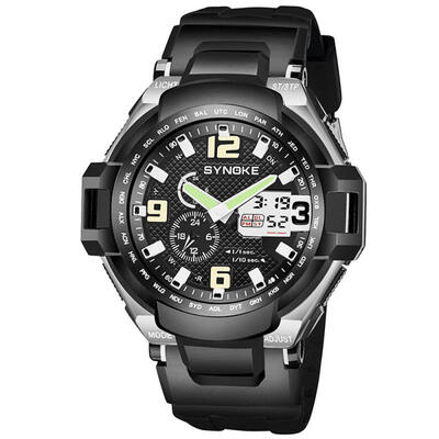 SYNOKE 67606 50m Waterproof Sports Digital Watch Wristwatch For Men
