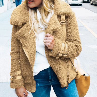 Women Coat Outwear Autumn Winter Warm Lapel Collar Long Sleeve Zipper Motorcycle
Women Coat Outwear Autumn Winter Warm Lapel Collar Long Sleeve Zipper Motorcycle