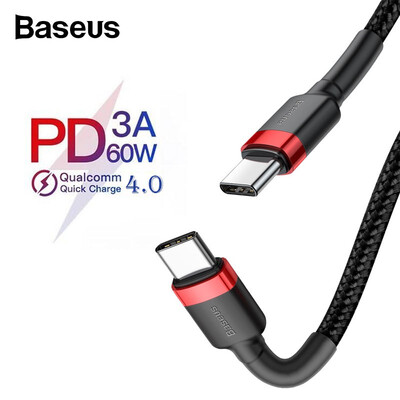 Baseus PD 30 60W Type-c To C USB Cable for Huawei Xiaomi QC 40 quick Charging Cable for Macbook Support data transmission
Baseus PD 30 60W Type-c To C USB Cable for Huawei Xiaomi QC 40 quick Charging Cable for Macbook Support data transmission
