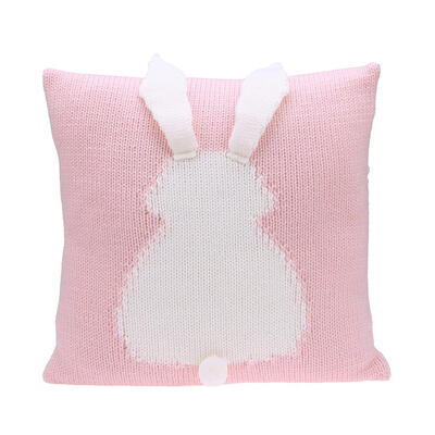 Cartoon 3D Rabbit Kids Chair Cushion Cover Baby Sofa Decor Knit Pillowcase