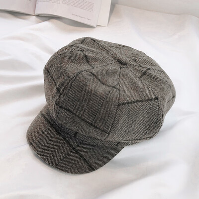 Beret Female British Style Leisure Chequered Octagonal Hat Korean Edition Simple Retro Student Duck Tongue Hat Man Tide
Beret Female British Style Leisure Chequered Octagonal Hat Korean Edition Simple Retro Student Duck Tongue Hat Man Tide