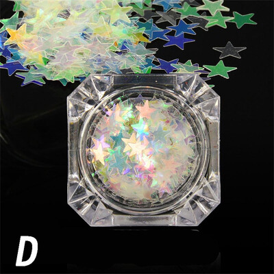 Toponeto DIY Fashion Nail Patch Shiny Rainbow Rays Nail Polish Wave Art Decoration