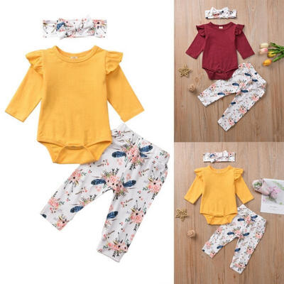 Newborn Baby Girls Outfits Clothes Romper Bodysuit Long Pants Headband Outfit Wine RedYellow 0-24M
Newborn Baby Girls Outfits Clothes Romper Bodysuit Long Pants Headband Outfit Wine RedYellow 0-24M