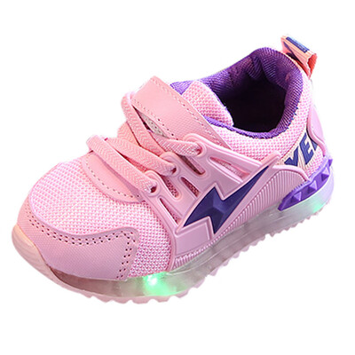 Kids Baby Infant Toddler Girls Boys Lightning LED Luminous Sport Shoes Sneakers