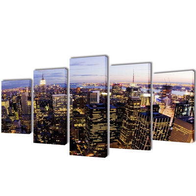 Canvas Wall Print Set Birds Eye View of New York Skyline 79" x 39" 
Canvas Wall Print Set Birds Eye View of New York Skyline 79" x 39"