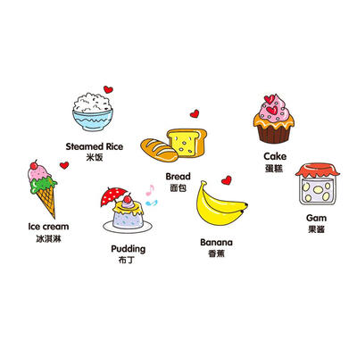 Cute Cartoon Food Wall Sticker Kitchen Refrigerator Cupboard Creative Decal 
Cute Cartoon Food Wall Sticker Kitchen Refrigerator Cupboard Creative Decal