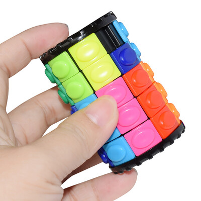 Gotoamei Magic Finger Cube Cylindrical Puzzle Anxiety Stress Focus For Kids
