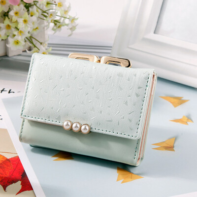 Tailored Womens Fashion Tri-Fold Coin Purse Pearl Wallet Solid Color Card Package
Tailored Womens Fashion Tri-Fold Coin Purse Pearl Wallet Solid Color Card Package