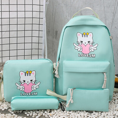 Tailored Cartoon Alphabet Student Cat Backpack Casual Large Capacity Travel 4 Piece Set
Tailored Cartoon Alphabet Student Cat Backpack Casual Large Capacity Travel 4 Piece Set