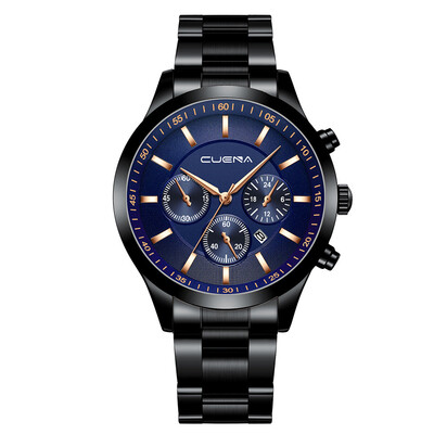 Gobestart CUENA Mens Business Steel Belt Watch Three Eyes Six-Piece Calendar Quartz Watch
Gobestart CUENA Mens Business Steel Belt Watch Three Eyes Six-Piece Calendar Quartz Watch