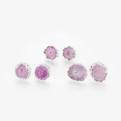 Natural Dyed Quartz Stud Earrings with Stainless Steel Findings Flat Round Silver Plum 1422x1422x56mm Pin 07mm
Natural Dyed Quartz Stud Earrings with Stainless Steel Findings Flat Round Silver Plum 1422x1422x56mm Pin 07mm