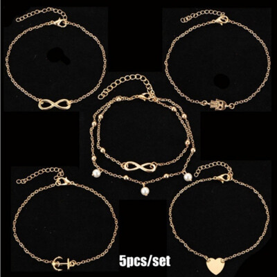 Design Pendant Anklet For Women Heart Charm Jewelry Anklets Summer Party Gift 5pcsset
Design Pendant Anklet For Women Heart Charm Jewelry Anklets Summer Party Gift 5pcsset