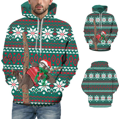 Toponeto Mens Casual Christmas 3D Print Long Sleeve Hooded Sweater Jacket Coat 
Toponeto Mens Casual Christmas 3D Print Long Sleeve Hooded Sweater Jacket Coat