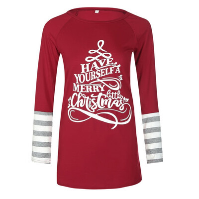 Women Lady Christmas Style Round Neck Long-sleeved Pullover Fashion Casual Letter Print Patchwork Womens Top
Women Lady Christmas Style Round Neck Long-sleeved Pullover Fashion Casual Letter Print Patchwork Womens Top