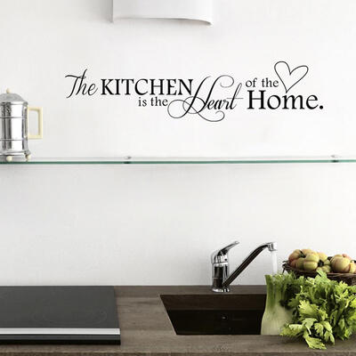 Kitchen Home Letter Heart Pattern PVC Removable Wall Sticker Home Decor