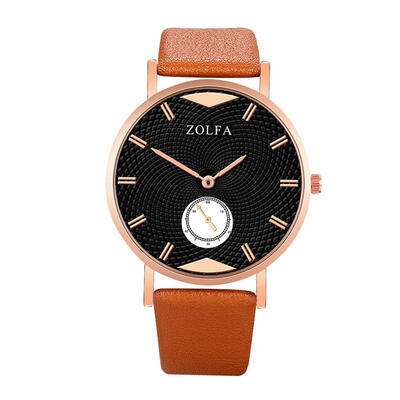 ZOLFA Geneva Luxury Leather Strap Quartz Watches Fashion Men Watch Gifts