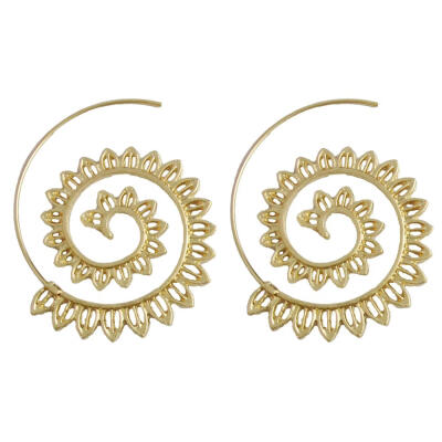 EK794 Bohemian Round Spiral Drop Earrings Big Ethnic Gold Silver Color Punk Whirlpool Gear Earrings for Women Fashion Jewelry
EK794 Bohemian Round Spiral Drop Earrings Big Ethnic Gold Silver Color Punk Whirlpool Gear Earrings for Women Fashion Jewelry