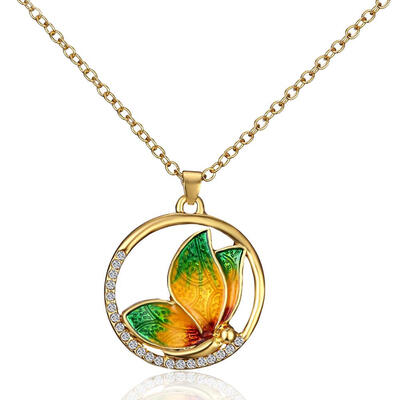 Fashion butterfly Rhinestone Round Pendant Necklaces for women men Gifts Accessory Jewelry gold link chain
Fashion butterfly Rhinestone Round Pendant Necklaces for women men Gifts Accessory Jewelry gold link chain