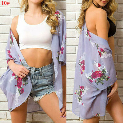 Women Chiffon Beach Bathing Suit Cardigan Bikini Swimwear Cover Up Kimono Dress
Women Chiffon Beach Bathing Suit Cardigan Bikini Swimwear Cover Up Kimono Dress