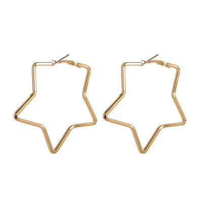 EK356 Simple Hollow Big Star Stud Earrings for Women Earrings Wholesale Punk Gold Color Oorbellen Brincos de gota Feminino
EK356 Simple Hollow Big Star Stud Earrings for Women Earrings Wholesale Punk Gold Color Oorbellen Brincos de gota Feminino