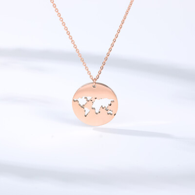 Creative Clavicle Chain World Map Necklace Women Geometric Round Vintage Origami Circle Globetrotter Necklaces&Pendants
Creative Clavicle Chain World Map Necklace Women Geometric Round Vintage Origami Circle Globetrotter Necklaces&Pendants