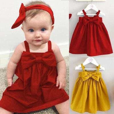 Baby Girls Toddler Kid Summer Sundress Bowknot Short Mini Vest Dress Outfit 0-3Y 
Baby Girls Toddler Kid Summer Sundress Bowknot Short Mini Vest Dress Outfit 0-3Y