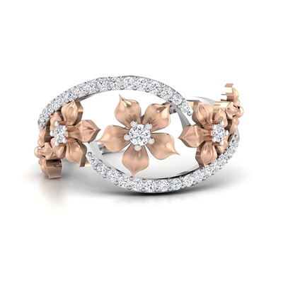 Romantic Women925 Sterling Silver Floral Ring Two Tone 18K Rose Gold Flower Diamond Jewelry Rings
Romantic Women925 Sterling Silver Floral Ring Two Tone 18K Rose Gold Flower Diamond Jewelry Rings