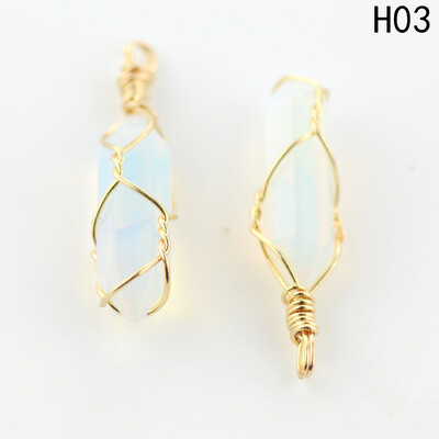 Natural Quartz Stone Pendant Healing Crystal Full Wire Wrap Gemstone Necklace for Women
Natural Quartz Stone Pendant Healing Crystal Full Wire Wrap Gemstone Necklace for Women