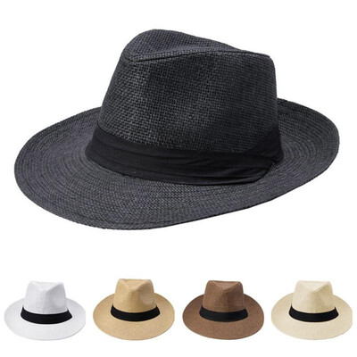 Fashion Men Women Panama Sun Straw Hat Contrast Ribbon Pinched Crown Rolled Trim Beach Cap
Fashion Men Women Panama Sun Straw Hat Contrast Ribbon Pinched Crown Rolled Trim Beach Cap