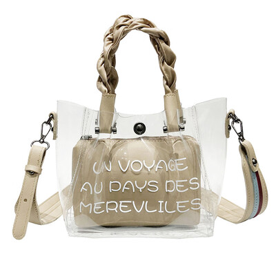 Summer single shoulder bag lady tide Korean version oblique transparent bag bag mother bag large capacity handbag
Summer single shoulder bag lady tide Korean version oblique transparent bag bag mother bag large capacity handbag