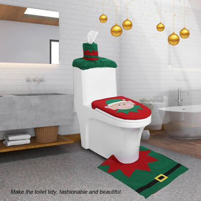 3pcs Set Non-woven Fabric Christmas Element Toilet Lid Cover Floor CushionToilet Lid Cover Set Reusable Toilet Lid Cover Set
3pcs Set Non-woven Fabric Christmas Element Toilet Lid Cover Floor CushionToilet Lid Cover Set Reusable Toilet Lid Cover Set