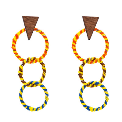 New Bohemian Donut Dangle Long Earrings For Women Triangle Wood Statement Earrings 2019 Fashion Jewelry
New Bohemian Donut Dangle Long Earrings For Women Triangle Wood Statement Earrings 2019 Fashion Jewelry