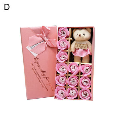 Bath Scented Soap Rose Petal Flower in Gift Box Wedding Valentine Day Decor