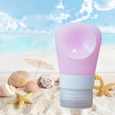 〖Follure〗Travel Packing Silicone Press Bottles Set Lotion Shampoo Bath Container Blue