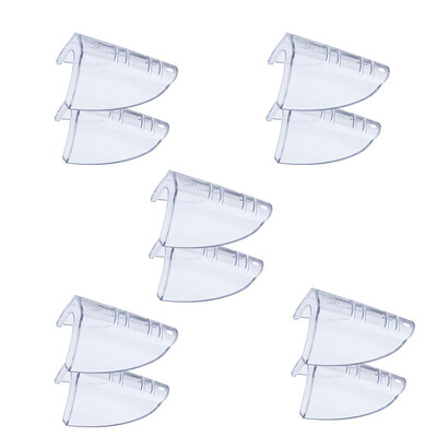 〖Follure〗5 Pairs Slip-On Sideshields Clear Flexible Transparent Soft TPU