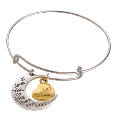 Moon And Back Bangles For Mom Engraved Letters Women Metal Ethnic Silver Color Moon Star Pendant Bracelet
Moon And Back Bangles For Mom Engraved Letters Women Metal Ethnic Silver Color Moon Star Pendant Bracelet