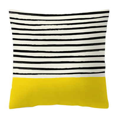4545Cm Yellow Pillow Case Cover Polyester Sofa Car Waist Throw Cushion Cover Home Decor 2019 Popular
