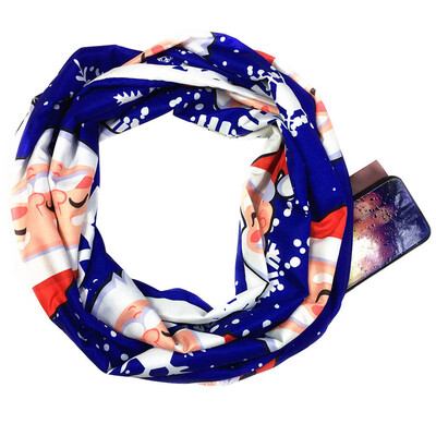 Gobestart Women Christmas Print Convertible Infinity Scarf Loop Zipper Pocket Scarves
Gobestart Women Christmas Print Convertible Infinity Scarf Loop Zipper Pocket Scarves