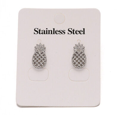 304 Stainless Steel Textured Ear Studs Pineapple Stainless Steel Color 145x8mm Pin 08mm
304 Stainless Steel Textured Ear Studs Pineapple Stainless Steel Color 145x8mm Pin 08mm