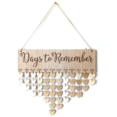 Wooden Calendar Board Sign Family Celebration&Birthday Reminder DIY Wooden Craft for Home Decoration
Wooden Calendar Board Sign Family Celebration&Birthday Reminder DIY Wooden Craft for Home Decoration