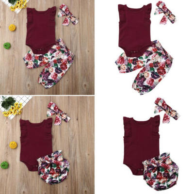 3Pcs Newborn Infant Baby Girl Floral Clothes Vest Romper Tops Pants Outfits Set
3Pcs Newborn Infant Baby Girl Floral Clothes Vest Romper Tops Pants Outfits Set