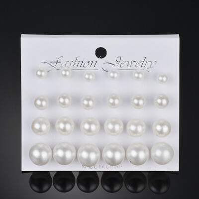 EK241 12 pairs White Simulated Pearl Earrings Set For Women Jewelry Ear Big Small Ball Stud Earrings Bijouteria brincos Bijoux
EK241 12 pairs White Simulated Pearl Earrings Set For Women Jewelry Ear Big Small Ball Stud Earrings Bijouteria brincos Bijoux